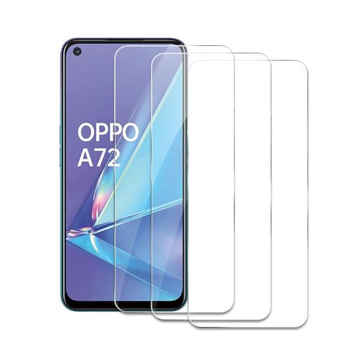 3 Stück Panzer Schutz Glas für OPPO A72, 9H Härte Glas Folie Displayschutz, HD Klar, Anti-Kratz, Anti-Bläschen Panzerfolie Schutzfolie Bläschenfrei Displayschutzfolie von AKLPP