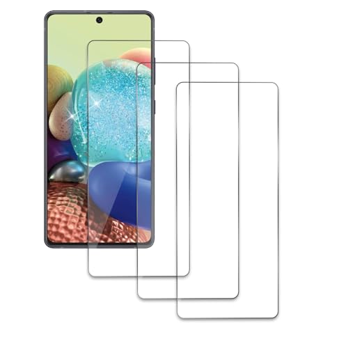 3 Stück Panzer Schutz Glas für Samsung Galaxy A71/A72/A73, 10H Härte Glas Folie Displayschutz, HD Klar, Anti-Kratz, Anti-Bläschen Panzerfolie Schutzfolie Bläschenfrei Displayschutzfolie von AKLPP