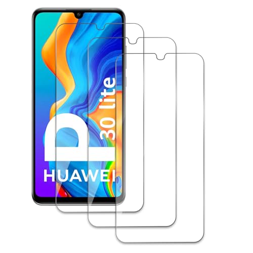 AKLPP 3 Stück Panzer Schutz Glas für Huawei P30 Lite, 10H Härte Glas Folie Displayschutz, HD Klar, Anti-Kratz, Anti-Bläschen Panzerfolie Schutzfolie Bläschenfrei Displayschutzfolie von AKLPP