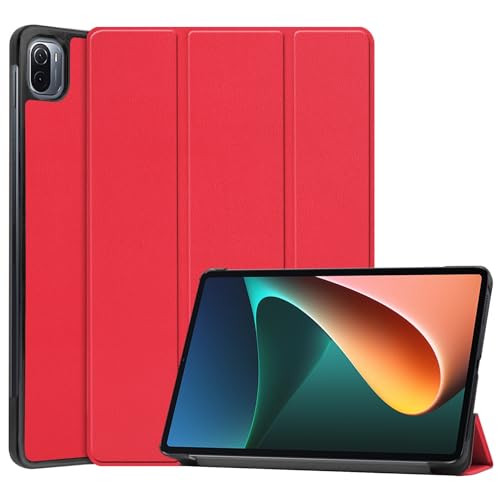 AKLiSa Hülle für Xiaomi Pad 5 Schutzhülle, Xiaomi Pad 5 Pro Schutzhülle, Xiaomi Pad 5 Pro 5G Tablet Schutzhülle, mit Sleep/Wake Funktion (Rot) von AKLiSa