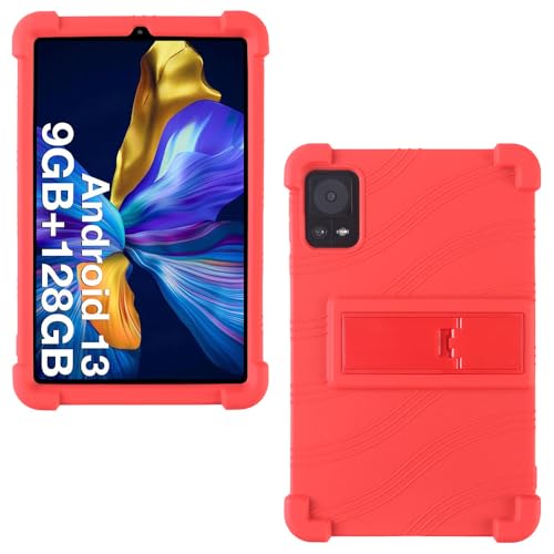 AKNICI Silikon Hülle für DOOGEE T20 Mini/DOOGEE T20 Mini Pro/DOOGEE T20Mini Tablet 8.4 Zoll mit Integrierter Ständer, Weiches Schutzhülle Cover Case für DOOGEE T20 Mini Pro/DOOGEE T20Mini, Rot von AKNICI