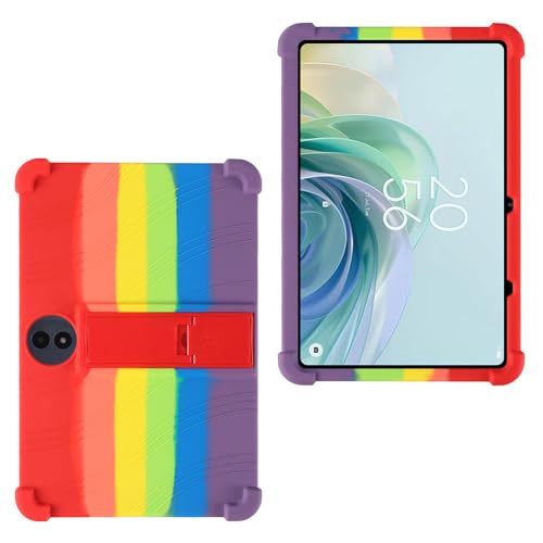 AKNICI Silikon Hülle für TCL TAB 11 Gen 2 Tablet 11 Zoll mit Integrierter Ständer, Weiches Schutzhülle Cover Case für TCL TAB 11 Gen 2 Tablet 11 Zoll, Regenbogen von AKNICI