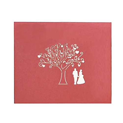 AKTOUR Weihnachten Karten Mit Umschlag kreative handgefertigte Segenskarte Romantices Stares Geburtstagskarte Dackel (Red, One Size) von AKTOUR