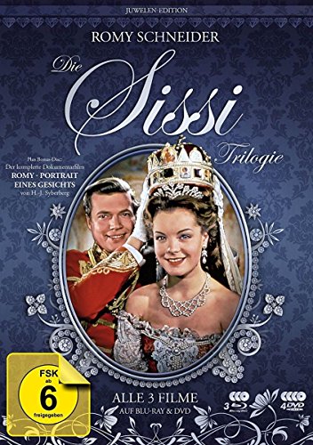 Sissi Trilogie - Juwelen-Edition + Dokumentarfilm "Romy Schneider - Portrait eines Gesichts" [3 DVDs + 3 Blu-rays + Doku-BD] von AL!VE