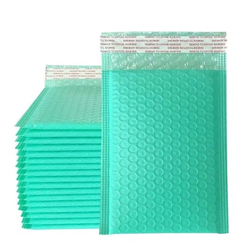 Gepolsterte Umschläge, Luftpolsterumschläge, 100 Stück, Luftpolsterverpackung, Briefumschläge, Poly-Umschlag for den Versand, selbstklebende Luftpolstertasche, Polsterung(Green,15 * 18cm) von ALANIZ