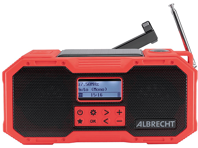 ALBRECHT DR 112 Radio, DAB+, FM, Bluetooth, Rot von ALBRECHT