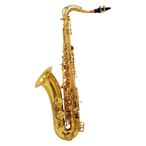 Gold lackiertes saxophon Lackiertes Gold-B-Tenorsaxophon professionelles Bandinstrument mit gutem Resonanzton von ALFAAL