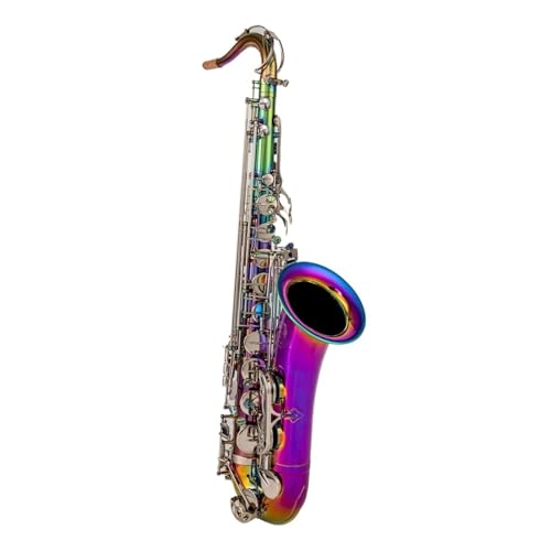 Professional Alto Saxophone in E flat Professionelles Hochtenor-Saxophon Bb-Melodie Lackiertes Holzblasinstrument In Schillernder Farbe Mit Kofferzubehör(A) von ALFAAL