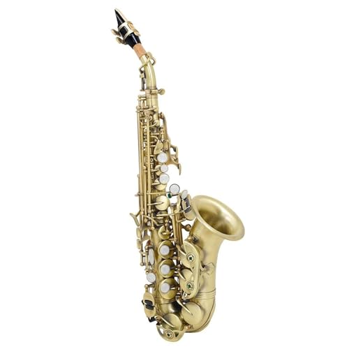 Professional Alto Saxophone in E flat Sopransaxophon B-Flat Sopransaxophon Für Einsteiger Komplettset Mit Tragbarem Box-Reed-Zubehör(B) von ALFAAL