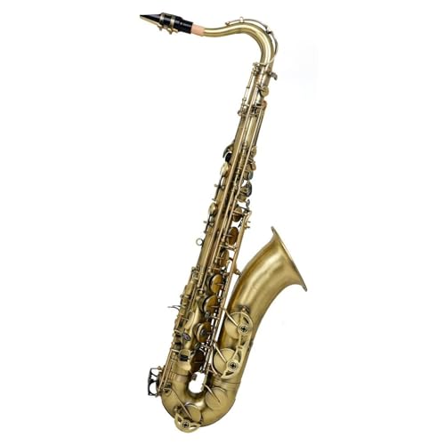 Professional Alto Saxophone in E flat Tenorsaxophon Bb Professionelles Messingsaxophon Saxophon Holzblasinstrument Mit Kofferständer Set Rohrblattzubehör(A) von ALFAAL