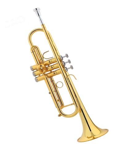Standard Trompete Messinggold lackiertes Musikinstrument in B-Dur Anfängerband professionelles Leistungsniveau von ALFAAL