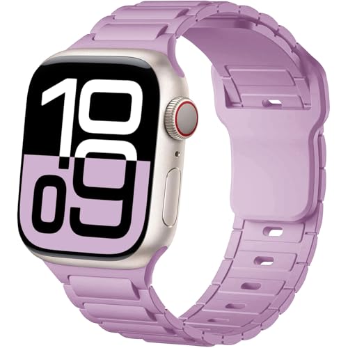 ALFARAY Silikon Armband Kompatibel mit Apple Watch 10 Armband 42mm 41mm 40mm 38mm für Herren Damen, Alpine Ocean Sportarmband für iWatch Series 10 9 8 7 SE 6 5 4 3 2 1, Lavendel von ALFARAY