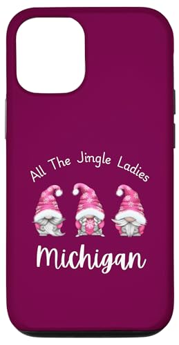 Hülle für iPhone 12/12 Pro All The Jingle Damen Michigan Merry Christmas Zwerge von ALL THE JINGLE LADIES GNOME US STATE DESIGNS