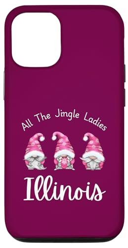 Hülle für iPhone 15 All The Jingle Damen Illinois Merry Christmas Zwerge von ALL THE JINGLE LADIES GNOME US STATE DESIGNS