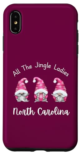 Hülle für iPhone XS Max All The Jingle North Carolina Merry Christmas Zwerge für Damen von ALL THE JINGLE LADIES GNOME US STATE DESIGNS