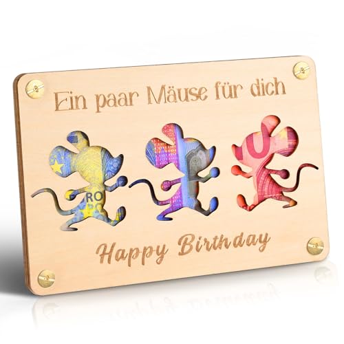 Geldgeschenke Geburtstag Lustige Geburtstagskarte aus Holz im Kleinforma Kreatives Geldgeschenke Verpackung Originelle Geldgeschenk Geburtstag Verpackung Geldkarte Geburtstag Money Gift Birthday Card von ALLWYOU