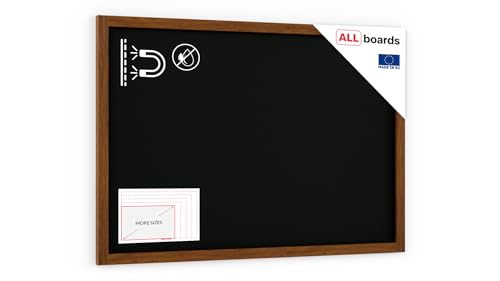 ALLboards Kreidetafel MAGNETISCH mit lackiertem Holzrahmen 100x80cm, Schwarz, Schreibtafel, Kreide, Gastro Tafel Magnetisch, Kreidetafel zum aufhängen, Wand Tafel Holz, Tafel gastronomie Magnetisch von ALLboards