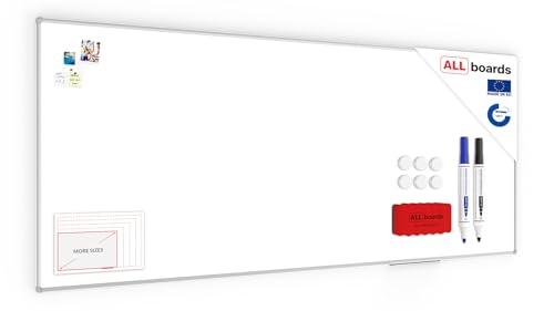 ALLboards Magnetisches Whiteboard 240x100cm Magnettafel mit Aluminiumrahmen Premium EXPO und Stifteablage, Weiß Magnetisch Tafel, Trocken Abwischbar, Wiederbeschreibbar Weißtafel ALLboards Magnetisches Whiteboard 240x100cm Magnettafel mit Aluminiumrahmen Premium EXPO und Stifteablage, Weiß Magnetisch Tafel, Trocken Abwischbar, Wiederbeschreibbar Weißtafel von ALLboards