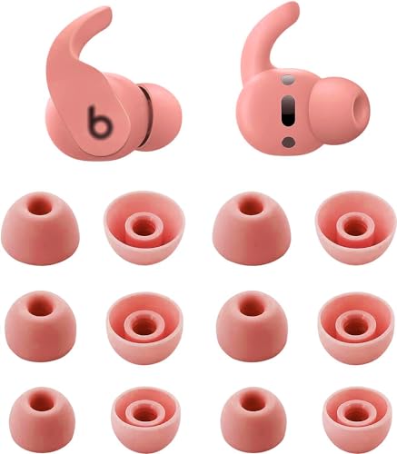 ALXCD Ohrstöpsel Kopfhörer Aufsätze kompatibel mit Beats Fit Pro, S/M/L 3 Größen 6 Paar Weiche Silikon Ersatz Ohrstöpsel Kompatibel mit Beats Fit Pro, 6 Paar Korallenrosa von ALXCD