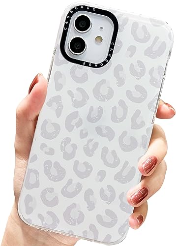 AMART Leopard Hülle für iPhone 12/iPhone 12 Pro,Durchsichtig HandyHülle mit Grau Weiß Leoparden Muster Hülle Frauen Mädchen Süß Weich Silikon Stoßfeste Schutzhülle für iPhone 12/iPhone 12 Pro(6,1") von AMART