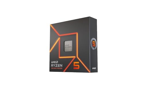 AMD Ryzen 5 7600X Prozessor (intergrierte Radeon Grafik, 6 Kerne/12 Threads, 105W TDP,AM5 Sockel, 38MB Cache, Bis zu 5.3 GHz max Boost, Kein Kühler) von AMD