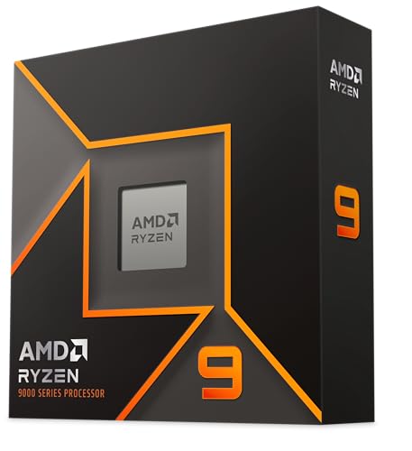 AMD Ryzen 9 9950X Prozessor, 16 Kerne/32 Threads, Zen 5-Architektur, 80MB L3 Cache, 170W TDP, Bis zu 5,7 GHz Boost-Frequenz, Socket AM5, DDR5 und PCIe 5.0, Kein Lüfter von AMD