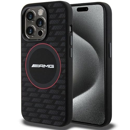 AMG AMHMP15L23SMRK Hülle für iPhone 15 Pro 6.1" Schwarz hardcase Silicone Carbon Pattern von AMG