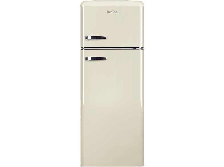 AMICA KGC 15635 B Retro Edition Kühlgefrierkombination (E, 179,95 kWh, 1440 mm hoch, Beige) von AMICA