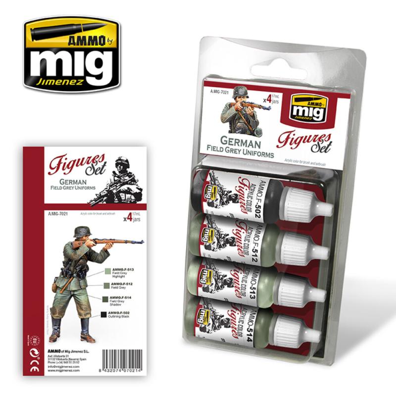 German Field Grey Uniforms Figures Set von AMMO by MIG Jimenez