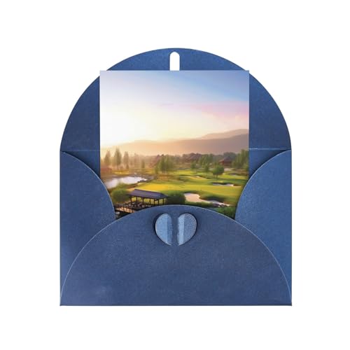 AMREWQYL Bedruckte Dankeskarte mit Umschlag, Motiv: Golf Resort Park, 10,2 x 15,2 cm von AMREWQYL