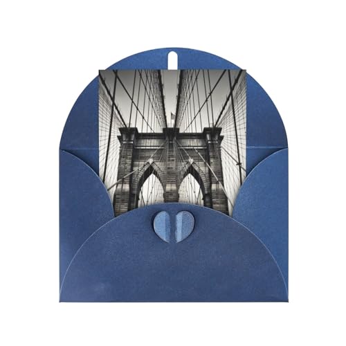 AMREWQYL Brooklyn Bridge bedruckte Dankeskarte mit Umschlag, 10,2 x 15,2 cm von AMREWQYL