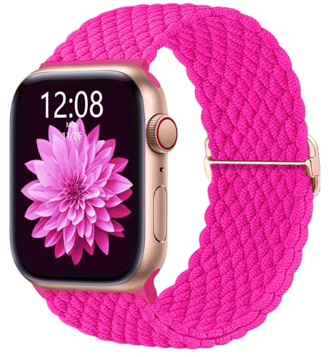 AMSKY Geflochten Band Kompatibel mit Apple Watch Armband 40mm 46mm 44mm 45mm 41mm 42mm 38mm 49mm Damen Herren, Textil Stoff Kompatibel mit iWatch Armband Se Ultra Series 10 9 8 7 6 5 4 3 2 1 von AMSKY