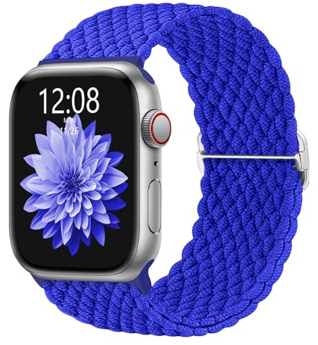 AMSKY Geflochten Band Kompatibel mit Apple Watch Armband 40mm 46mm 44mm 45mm 41mm 42mm 38mm 49mm Damen Herren, Textil Stoff Kompatibel mit iWatch Armband Se Ultra Series 10 9 8 7 6 5 4 3 2 1 von AMSKY