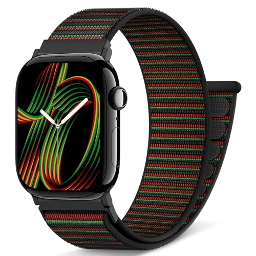 AMSKY Nylon Sport Loop Band Kompatibel mit Apple Watch Armband 40mm 42mm 46mm 44mm 45mm 41mm 38mm 49mm, Damen Herren Original Design für iWatch Series 10 9 8 7 6 5 4 3 2 1 SE Ultra, Black Unity AMSKY Nylon Sport Loop Band Kompatibel mit Apple Watch Armband 40mm 42mm 46mm 44mm 45mm 41mm 38mm 49mm, Damen Herren Original Design für iWatch Series 10 9 8 7 6 5 4 3 2 1 SE Ultra, Black Unity von AMSKY