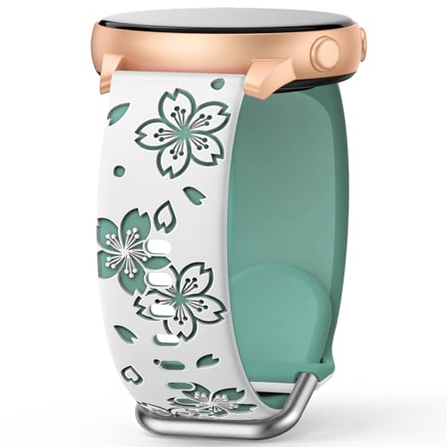 AMSKY Zweifarbig Floral Silikon Armband Kompatibel mit Samsung Galaxy Watch 7 6 5 4 Active 2 40mm 44mm, Watch 6 4 Classic 43mm 47mm 42mm 46mm, 5 Pro 45mm, 20mm Blumen Muster Graviert Armband für Damen AMSKY Zweifarbig Floral Silikon Armband Kompatibel mit Samsung Galaxy Watch 7 6 5 4 Active 2 40mm 44mm, Watch 6 4 Classic 43mm 47mm 42mm 46mm, 5 Pro 45mm, 20mm Blumen Muster Graviert Armband für Damen von AMSKY