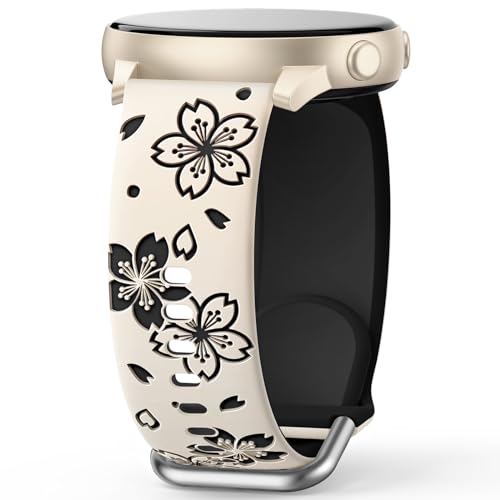 AMSKY Zweifarbig Floral Silikon Armband Kompatibel mit Samsung Galaxy Watch 7 6 5 4 Active 2 40mm 44mm, Watch 6 4 Classic 43mm 47mm 42mm 46mm, 5 Pro 45mm, 20mm Blumen Muster Graviert Armband für Damen AMSKY Zweifarbig Floral Silikon Armband Kompatibel mit Samsung Galaxy Watch 7 6 5 4 Active 2 40mm 44mm, Watch 6 4 Classic 43mm 47mm 42mm 46mm, 5 Pro 45mm, 20mm Blumen Muster Graviert Armband für Damen von AMSKY