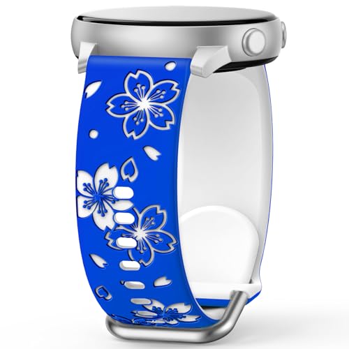 AMSKY Zweifarbig Floral Silikon Armband Kompatibel mit Samsung Galaxy Watch 7 6 5 4 Active 2 40mm 44mm, Watch 6 4 Classic 43mm 47mm 42mm 46mm, 5 Pro 45mm, 20mm Blumen Muster Graviert Armband für Damen AMSKY Zweifarbig Floral Silikon Armband Kompatibel mit Samsung Galaxy Watch 7 6 5 4 Active 2 40mm 44mm, Watch 6 4 Classic 43mm 47mm 42mm 46mm, 5 Pro 45mm, 20mm Blumen Muster Graviert Armband für Damen von AMSKY