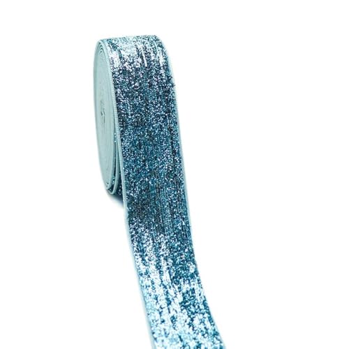 Samtband 10 Yards 9-38MM Glitter Samt Band Hochzeit Party Dekoration Handgemachte Band Verpackung Haar Bowknot(Blue,25mm) von AMZBNEIDI