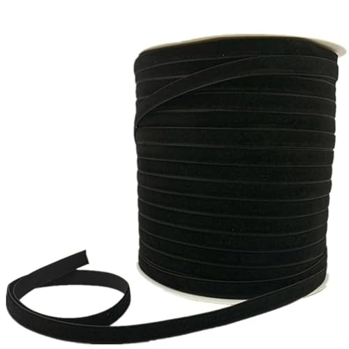 Samtband 6/10/25/38 mm Hochzeitsdekorationsband, 3/5 Yards(Black,38mm x 3yards) von AMZBNEIDI