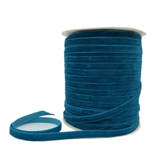 Samtband 6/10/25/38 mm Hochzeitsdekorationsband, 3/5 Yards(Turquoise,15mm x 5yards) von AMZBNEIDI