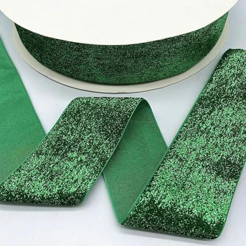 Samtband 6-38 mm glitzerndes Samtband, kein elastisches einseitiges Band, Stirnband-Clips, Schleifen-Dekoration(25mm(5yards)) von AMZBNEIDI