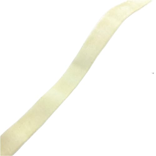 Samtband Fransensamtband 6-38mm Breite(Beige,10mm x 5yards) von AMZBNEIDI