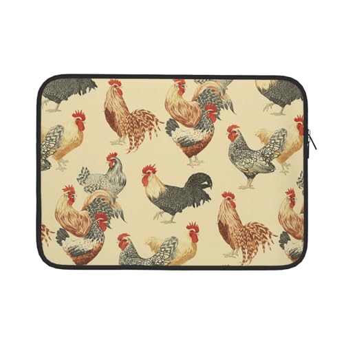 Animal Art Huhn Malerei Computer Tasche 13/15 Zoll Laptop Sleeve Tragbare Business Tasche Dokument Aufbewahrungstasche 13 Zoll von ANABPRMA