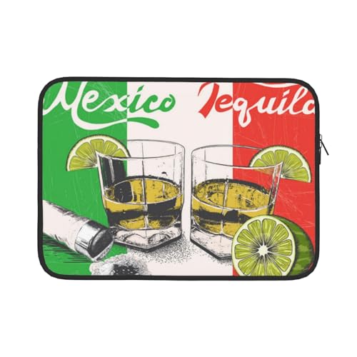 Mexiko Flagge und Tequila Computertasche, 13/15 Zoll Laptophülle, tragbare Business-Tasche, Dokumenten-Aufbewahrungstasche 15 Zoll von ANABPRMA