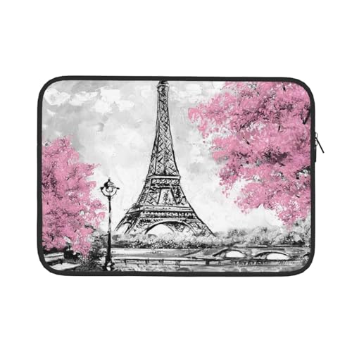 Ölgemälde Paris Tower Computertasche 13/15 Zoll Laptop Sleeve Tragbare Business Tasche Dokument Aufbewahrungstasche 15 Zoll von ANABPRMA