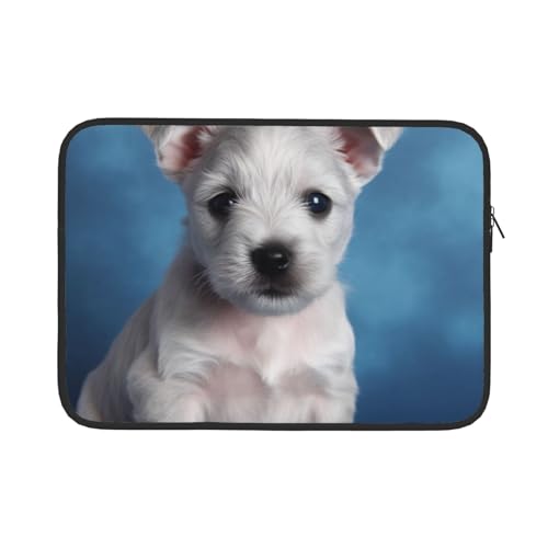 Puppy Blue Rose Computertasche, 13/15 Zoll Laptophülle, tragbare Business-Tasche, Dokumenten-Aufbewahrungstasche 15 Zoll von ANABPRMA