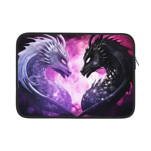 Purple And White Dragons Computertasche 13/15 Zoll Laptop Sleeve Tragbare Business Tasche Dokumententasche 15 Zoll von ANABPRMA