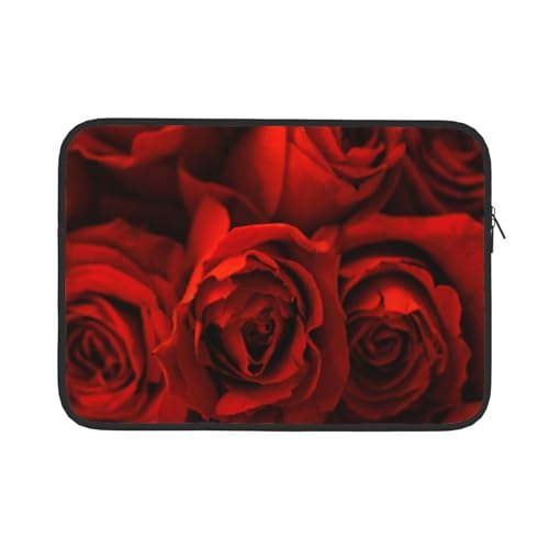 Red Rose Computertasche 13/15 Zoll Laptop Sleeve Tragbare Business Tasche Dokumentenaufbewahrungstasche 13 Zoll von ANABPRMA