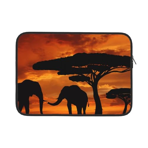 Sunset African Savanna Computertasche 13/15 Zoll Laptop Sleeve Tragbare Business Tasche Dokumentenaufbewahrungstasche 13 Zoll von ANABPRMA