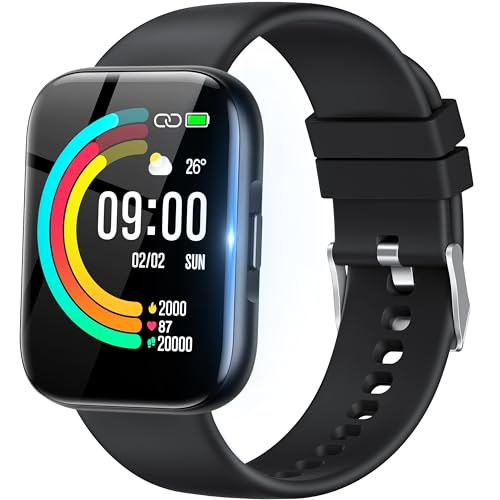 ANCwear Smartwatch für Damen Herren, 1,78 Zoll Voll-Touchscreen Smart Watch mit 24H Herzfrequenz, Schlafmonitor, IP68 wasserdichte Fitness Tracker mit 24 Sportmodi, Fitnessuhr für Android iOS von ANCwear